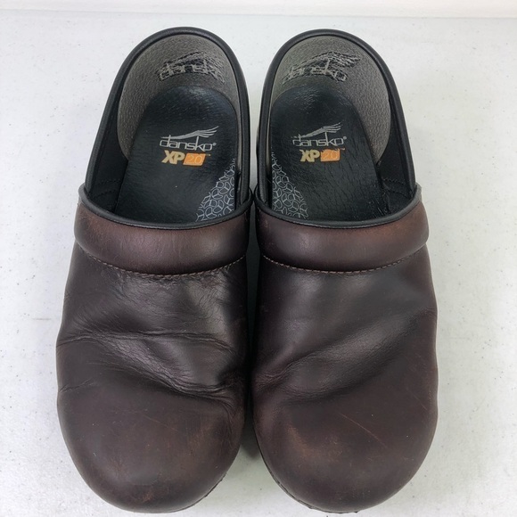 Dansko XP Leather Slip On Clog Shoes - Picture 7 of 9